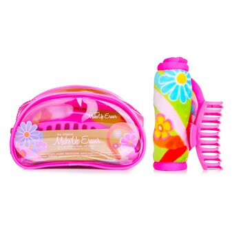 Flowerbomb Set (1x MakeUp Eraser Cloth + 1x Hair Claw Clip + 1x Bag) - 2pcs+1bag