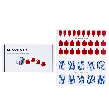 Nail Sticker (Patterned) - # Shell We Burgundy Pedi - 36pcs