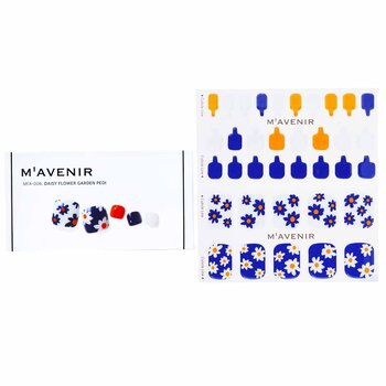 Nail Sticker (Patterned) - # Daisy Flower Garden Pedi - 36pcs
