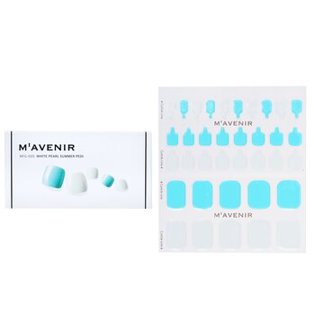 Nail Sticker (Assorted Colour) - # White Pearl Summer Pedi - 36pcs