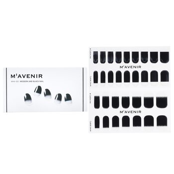 Nail Sticker (Black) - # Modern And Black Nail - 32pcs