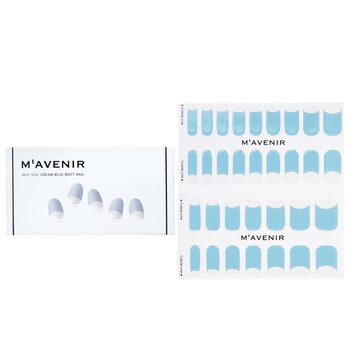 Nail Sticker (Blue) - # Cream Blue Matt Nail - 32pcs