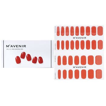 Nail Sticker (Red) - # Red Cocktail Nail - 32pcs