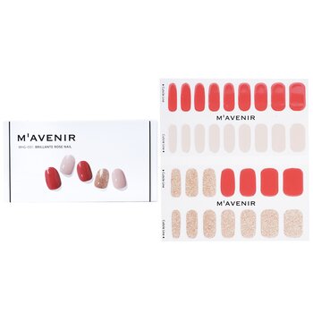 Nail Sticker (Pink) - # Brillante Rose Nail - 32pcs