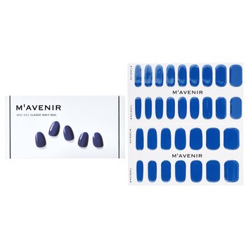 Nail Sticker (Blue) - # Classic Navy Nail - 32pcs