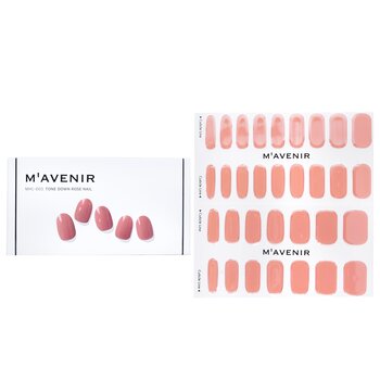 Nail Sticker (Pink) - # Tone Down Rose Nail - 32pcs