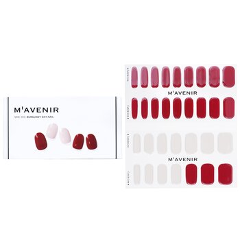Nail Sticker (Red) - # Burgundy Day Nail - 32pcs