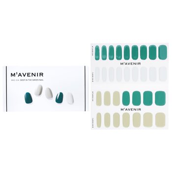 Nail Sticker (Assorted Colour) - # Deep In The Green Nail - 32pcs