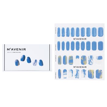 Nail Sticker (Blue) - # Como Sea Nail - 32pcs