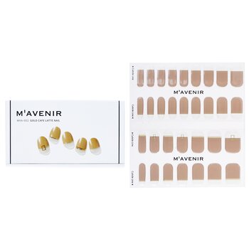 Nail Sticker (Brown) - # Gold Cafe Latte Nail - 32pcs