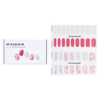 Nail Sticker (Pink) - # Rose Quartz Marble Nail - 32pcs