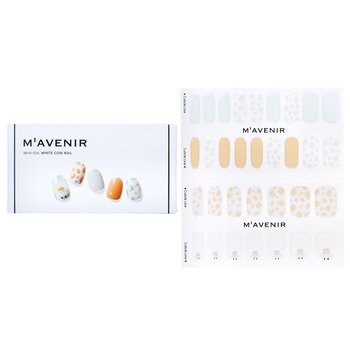 Nail Sticker (White) - # White Cow Nail - 32pcs