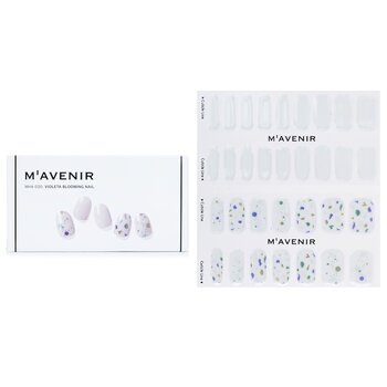 Nail Sticker (White) - # Violeta Blooming Nail - 32pcs