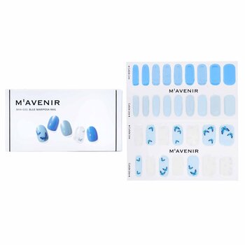 Nail Sticker (Blue) - # Blue Mariposa Nail - 32pcs