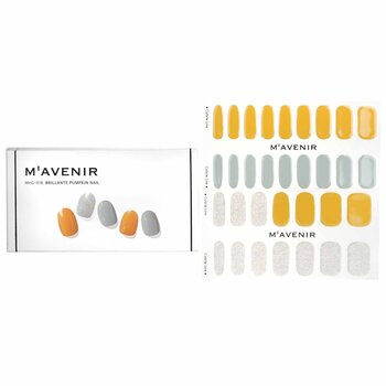 Nail Sticker (Yellow) - # Brillante Pumpkin Nail - 32pcs