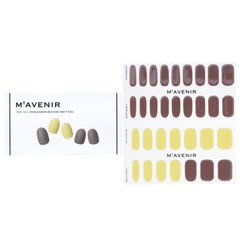 Nail Sticker (Assorted Colour) - # Wholegrain Mustard Matt Nail - 32pcs