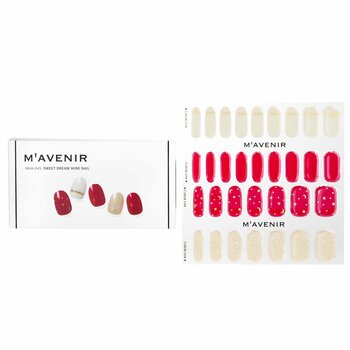 Nail Sticker (Red) - # Sweet Dream Wine Nail - 32pcs