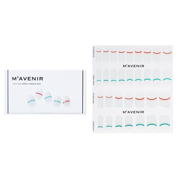 Nail Sticker (Patterned) - # Sporty French Nail - 32pcs