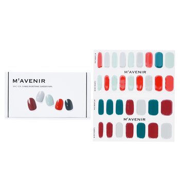 Nail Sticker (Assorted Colour) - # X-Mas In Botanic Garden Nail - 32pcs