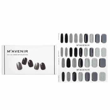 Nail Sticker (Assorted Colour) - # Orora With Black Nail - 32pcs