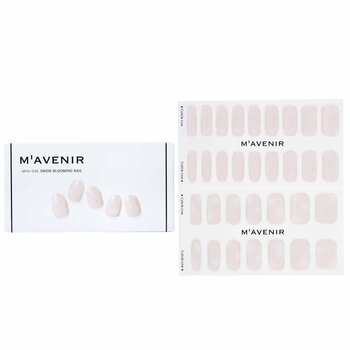 Nail Sticker (White) - # Snow Blooming Nail - 32pcs