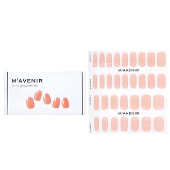 Nail Sticker (Orange) - # Spring Coral Nail - 32pcs