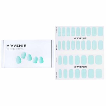 Nail Sticker (Blue) - # Aqua Garden Nail - 32pcs