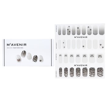 Nail Sticker (Patterned) - # Tiger Punch Nail - 32pcs