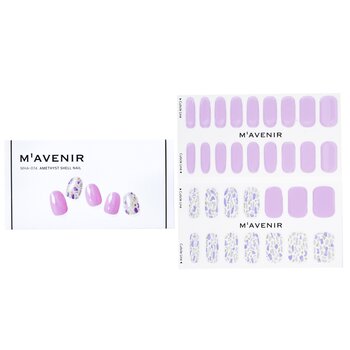 Nail Sticker (Purple) - # Amethyst Shell Nail - 32pcs