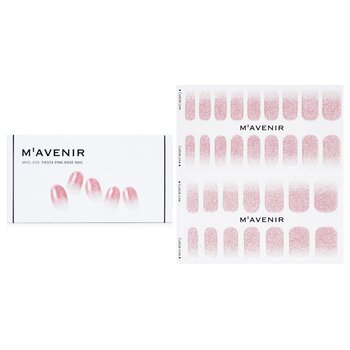 Nail Sticker (Pink) - # Fiesta Pink Rose Nail - 32pcs