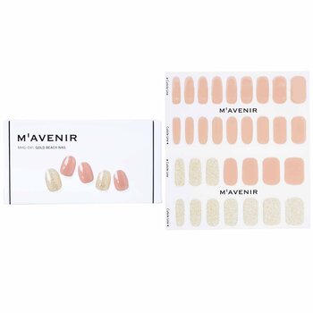 Nail Sticker (Pink) - # Gold Beach Nail - 32pcs