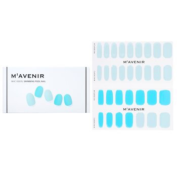 Nail Sticker (Blue) - # Swimming Pool Nail - 32pcs
