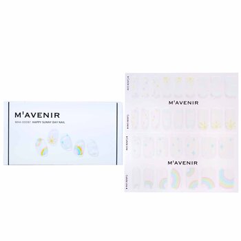 Nail Sticker (White) - # Happy Sunny Day Nail - 32pcs
