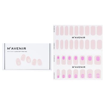 Nail Sticker (Pink) - # Glass Soft Pink Nail - 32pcs