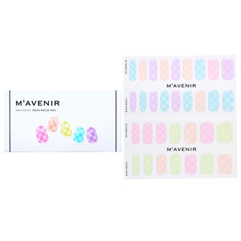 Nail Sticker (Assorted Colour) - # Neon Racer Nail - 32pcs
