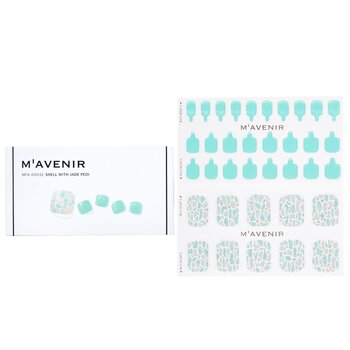 Nail Sticker (Blue) - # Shell With Jade Pedi - 36pcs