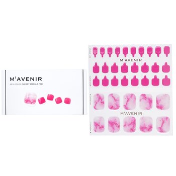 Nail Sticker (Pink) - # Cherry Marble Pedi - 36pcs