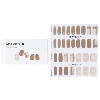 Nail Sticker (Brown) - # Brown Milk Tea Nail - 32pcs