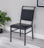 Black Faux Leather Office Chair