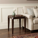 23" Dark Brown Solid Wood End Table