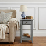 23" Gray Solid and Manufactured Wood End Table
