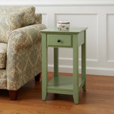 23" Pale Green Single Drawer End Table