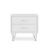 20" White Nightstand With Manufactured Wood Top