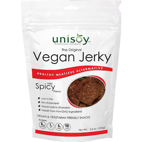 UNISOY SPICY JERKY VEGAN ( 12 X 3.5 OZ   )