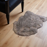 2' X 3' Gray Faux Sheepskin Area Rug