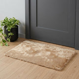 2' X 3' Tan Faux Fur Rectangular Area Rug