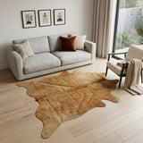 6' X 7' Golden Brown Cowhide Area Rug