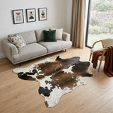 72" X 84" Taupe And White Cowhide - Rug