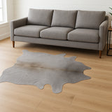 6' X 7' Natural Cowhide Cowhide Print Area Rug
