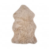 2' X 3' Taupe Genuine Sheepskin Animal Print Shag Area Rug